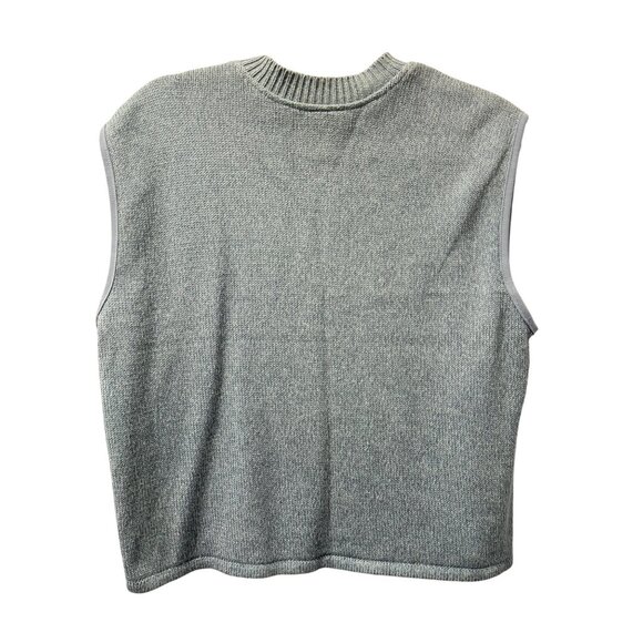 Monterey  By Koret Womens Blue Knit & Faux Suede Zip Front Vest Size 14P - Picture 12 of 12